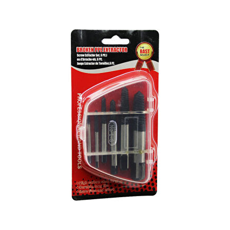 6 PCS  HASARLI VİDA ÇIKARICI SET -  SOLA DÖNEN  KLAVUZ UÇ (5224)