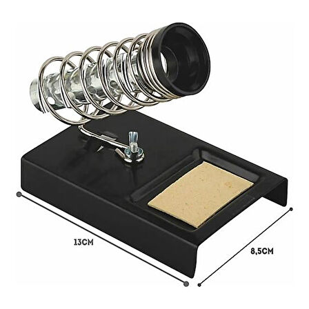 Yaylı Tip Süngerli Havya Tutucu Metal Standı Siyah (5224)