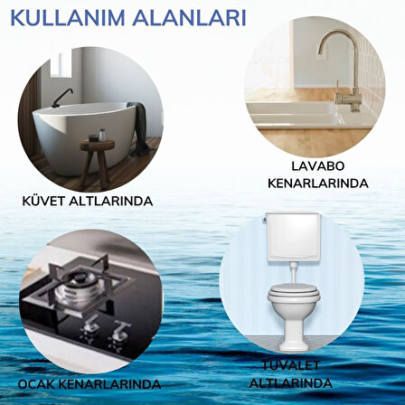 Su Sızdırmaz Banyo Mutfak Lavabo Küvet İzolasyon Şerit Bant (5224)