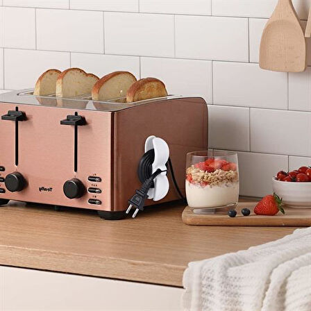 2li Kablo Tutucu Silikon Kordon Sarıcı Kablo Yönetici Klips (5224)