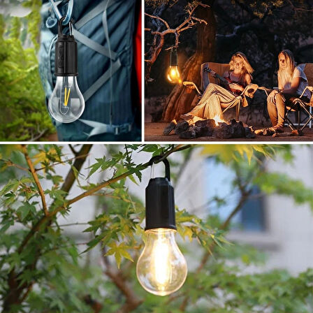 Şarj Olabilen 3 Farklı Mod LED&amp;apos;li Kendiliğinden Asma Kancalı Kamp,Dış Cephe Lambası (5224)