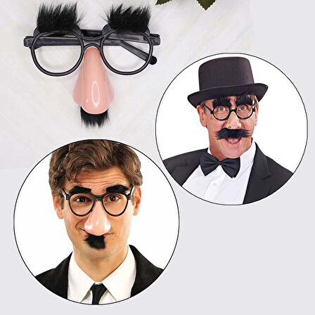 Eğlenceli Kılık Değiştirme Kaş Bıyık Mizah Gözlüğü 9x13 cm (5224)