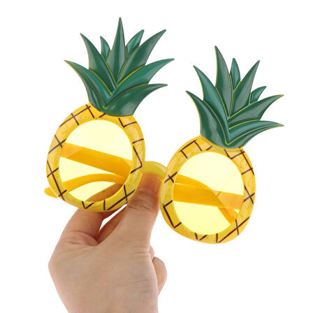 Tropikal Hawaii Ananas Şekilli Parti Gözlüğü 9.5 x 14 cm (5224)