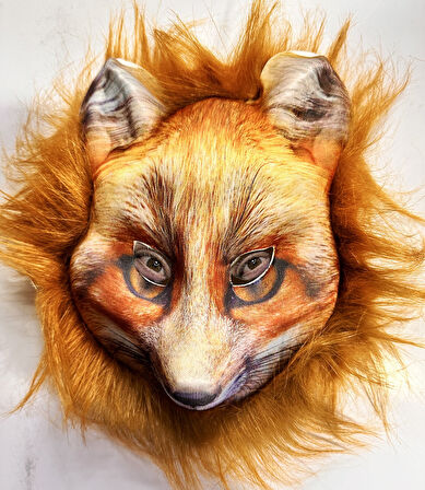 Kahverengi Peluş Saçlı Tilki Maskesi Mega Peluş 29 No (5224)