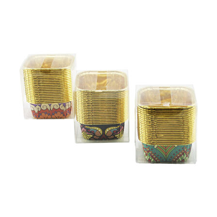 20 PCS GOLD - FOLYOLUKARE - KALIN MUFFİN KAĞIT KEK KAPSÜLÜ (5224)