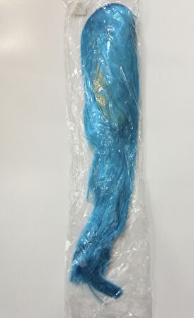 Açık Mavi Renk Uzun Düz Parti Peruğu (5224) AZ-52248364780