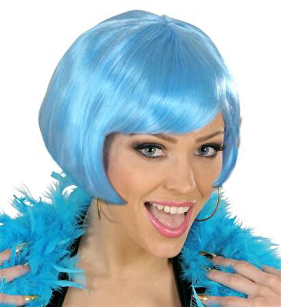 Turkuaz Renk Parti Peruğu Küt Saç (5224) AZ-52246199900