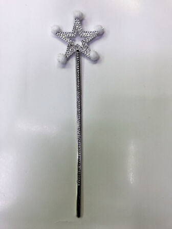 Yıldız Peri Asası Sihirli Değnek Beyaz Ponponlu (5224)