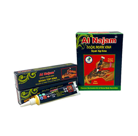 12 ADET AL NAJAM SİYAH TÜP KINA 30GR (5224)