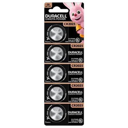 DURACELL 2025 PARA PİLİ 5Lİ KART (5224)
