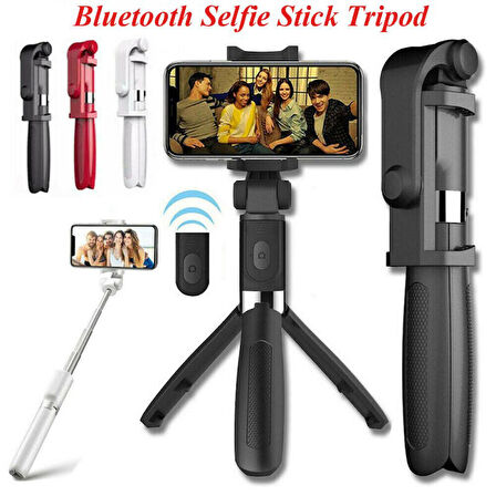 Selfie Stick L01 Bluetooth Kumandalı Selfie Çubuğu Tripod Monopod (5224)