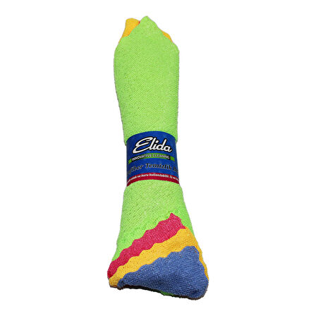 4 PARÇA  DÜRÜM YUVARLAK SARIM MİKROFİBER TEMİZLİK BEZİ (5224)