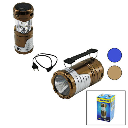 2IN1 1W+12LED SOLAR - FİŞ ŞARJLI LÖKÜS MODEL KAMP LAMBA FENER-POWERBANKPLASTİK TUTMA KULP (5224)