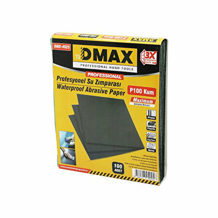 100 ADET P100 KUM - KAĞIT - SU ZIMPARASI -230X280MM - KULLANIM= METAL - AHŞAP - PLASTİK - KARTON (5224)