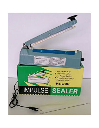 20Cm  Metal Gövde Poşet Ağzı Yapıştırma Kapatma Makinası FS-200 (5224)