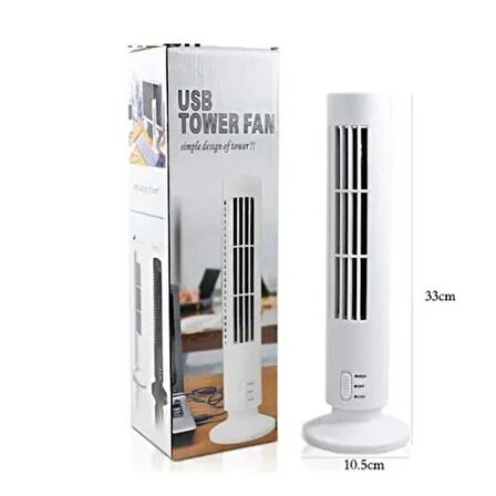 Kule Tipi USB Elektrik Fan Yapraksız Klima Fanı (5224)