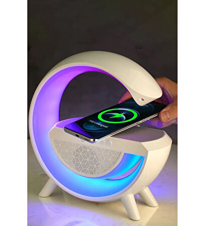 Kablosuz, Usb Bağlantılı, Ekstra Uzun Pil Ömürlü, 7 Renk Seçenekli Ambiyans Işığı,Telefon Şarj Standı BT2301 (5224)