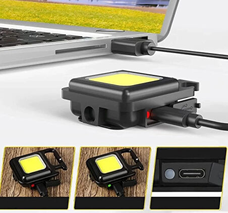 Mini Taşınabilir Led Çok Fonksiyonlu Fener (5224)