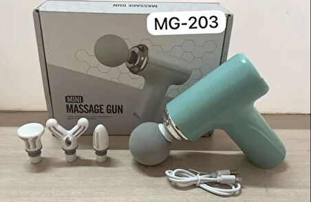 Masaj Tabancası Darbeli Titreşimli 4 Başlıklı Profesyonel Şarjlı Mini Masaj Aleti (5224)