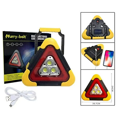 Hurry Bolt Şarjlı Cob Led Reflektör (5224)