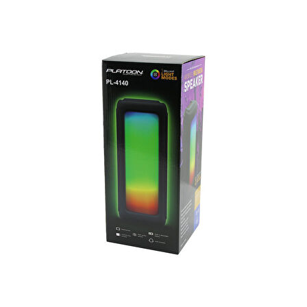 8 İNÇ SPEAKER HOPARLÖR BLUETOOTH WIRELESS SPEAKER 5 FARKLI IŞIKLI USB - BLUETOOHT - DC 5V  PL-4140 (5224)