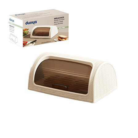 KAR BEYAZ EKMEK DOLABI KUTULU SÜRGÜLÜ KAPAK 420X274X180MM (5224)