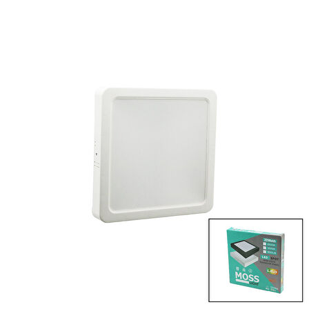 MOSS LIGHT 20W KARE BEYAZ METAL KASA SIVA ÜSTÜ LED SLİM PANEL 1350LM (5224)