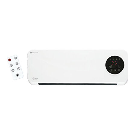 KİWİ KHT-8490 KLİMA TİPİ DUVAR TİPİ ISITICI FAN KUMANDALI - DİJİTAL DOKUNMATİK EKRAN 2 KADEME ISI ZAMAN AYARLI 2000W (5224)