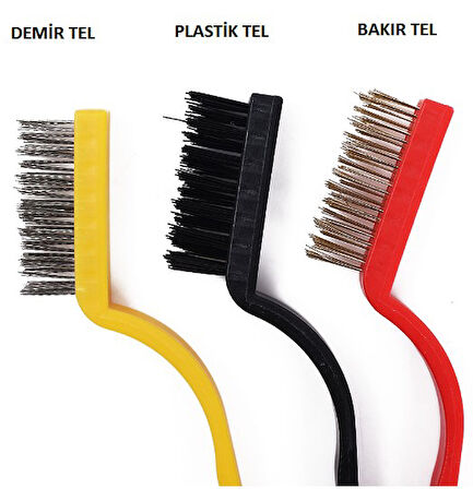 3 Parça Tel Fırça Detaylı Temizlik Seti (5224) AZ-522489GocMC-356