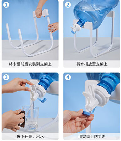 Damacana Musluk Başlığı ve Metal Ayak Stand Seti (5224) AZ-522489Goc220