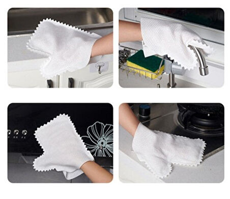 Çok Amaçlı Temizlik Eldiveni Toz Alma Bezi 10 Adet (5224) AZ-522489GocMC-741