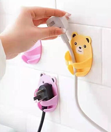 Ayıcık Desenli Çok Amaçlı 4 lü Fiş Tutucu (5224) AZ-522489GocMC-69