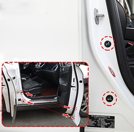 Araba Kapı Ses ve Darbe Emici Pad 10 Adet Siyah (5224) AZ-522489GocMT871