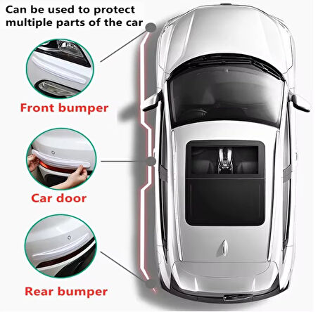 Araba Tampon Koruyucu Karbon Desenli Siyah Beyaz (5224) AZ-522489GocMC-1018