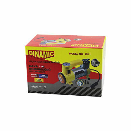 OTO - ARAÇ HAVA KOMPRESÖRÜ KAMYON - OTOBÜS - DC/12V-13.5V - 15Amp - 150PSI - BAR GÖSTERGE - LED AYDINLATMA CY-1  (5224) AZ-5224Gok111715-1