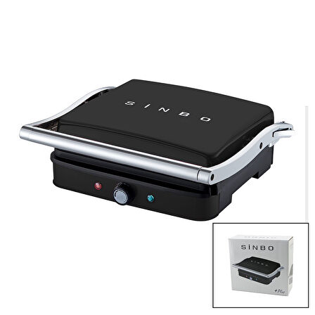 SİYAH IZGARA VE TOST MAKİNESİ AYARLANABİLİR ISI 180 DERECE AÇILABİLİR ÜST GÖVDE SSM-2571 (5224) AZ-5224Gok112034