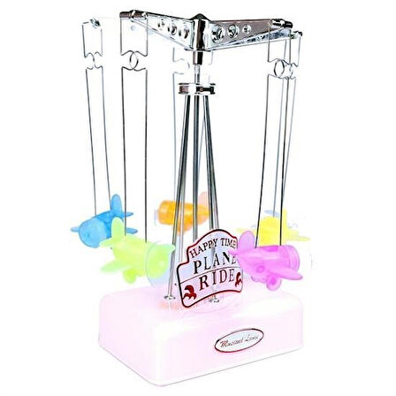 CT-STONES® Hareketli Uçaklı Kurmalı Hediyelik Küçük Müzik Kutusu Aleti