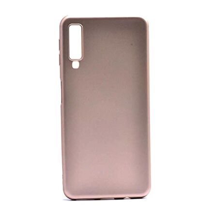 Smcase Samsung Galaxy A7 2018 Lüks Silikonlu Kılıf  Tam Kapatan Cam