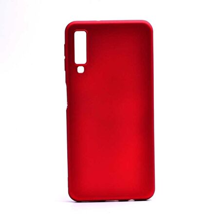 Smcase Samsung Galaxy A7 2018 Lüks Silikonlu Kılıf  Tam Kapatan Cam