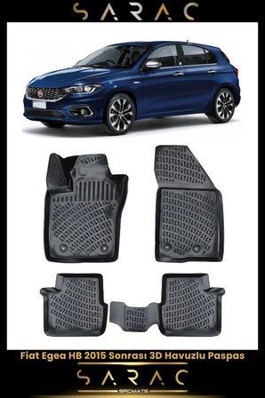 Fiat Egea Hb 2024 Model Araca Özel 3d Havuzlu Paspas