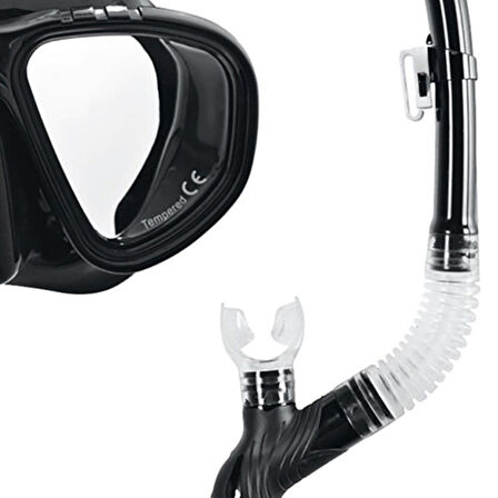Premium Snorkeling Set Unisex Siyah Yüzücü Şnorkel 002018505