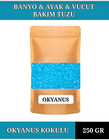 250 gr OKYANUS KOKUSU Banyo Tuzu Küvet & Jakuzi Tuzu Manikür & Pedikür Tuzu & Ayak Bakım Tuzu.