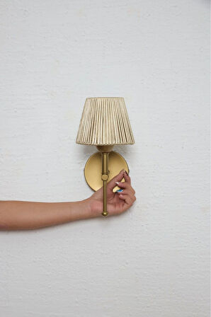 Eskitme Deri Eskitme Gold Kablosuz Pilli Ledli Duvar Aydınlatması Aplik