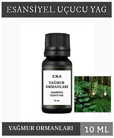 YAĞMUR ORMANLARI Uçucu Yağ Buhurdanlık Esansı Oda Kokusu DİFÜZÖR Uçucu Esansiyel Yağ Buhur Yağı 10 ML.