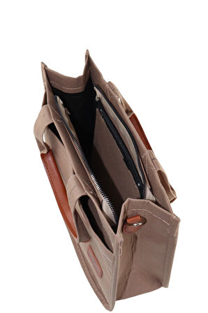 Kanvas El ve Omuz Çantası. Vizon El Çantası. Kadın El Çantası. Vizon Omuz Çantası. Askılı Çanta.