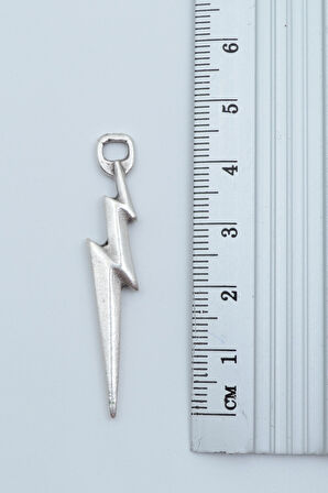 2'li Şimşek Flash Gordon Dikdörgen Bar Gümüş Kaplama Kolye Seti