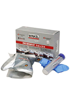 Winkel Pro Epoksi Boru Tamir Kiti – Sıhhi Tesisat Su Kaçakları ve Çatlak Borularda Hızlı Onarım 5CM X 1,5M