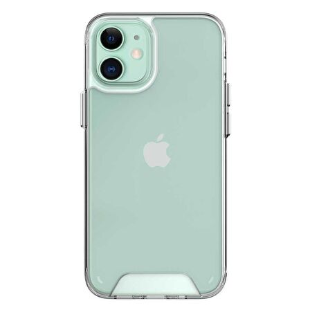 Gpack Apple iPhone 12 Mini Kılıf Gard Nitro Şeffaf SilikonNano Glass