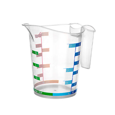 Ölçü Kabı Dereceli Renkli 1000 ML + 500 ML Set