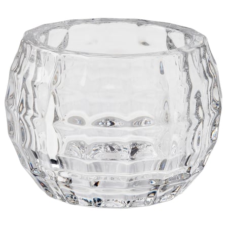 FRÖJDA saydam cam 6 cm tealight mumluk